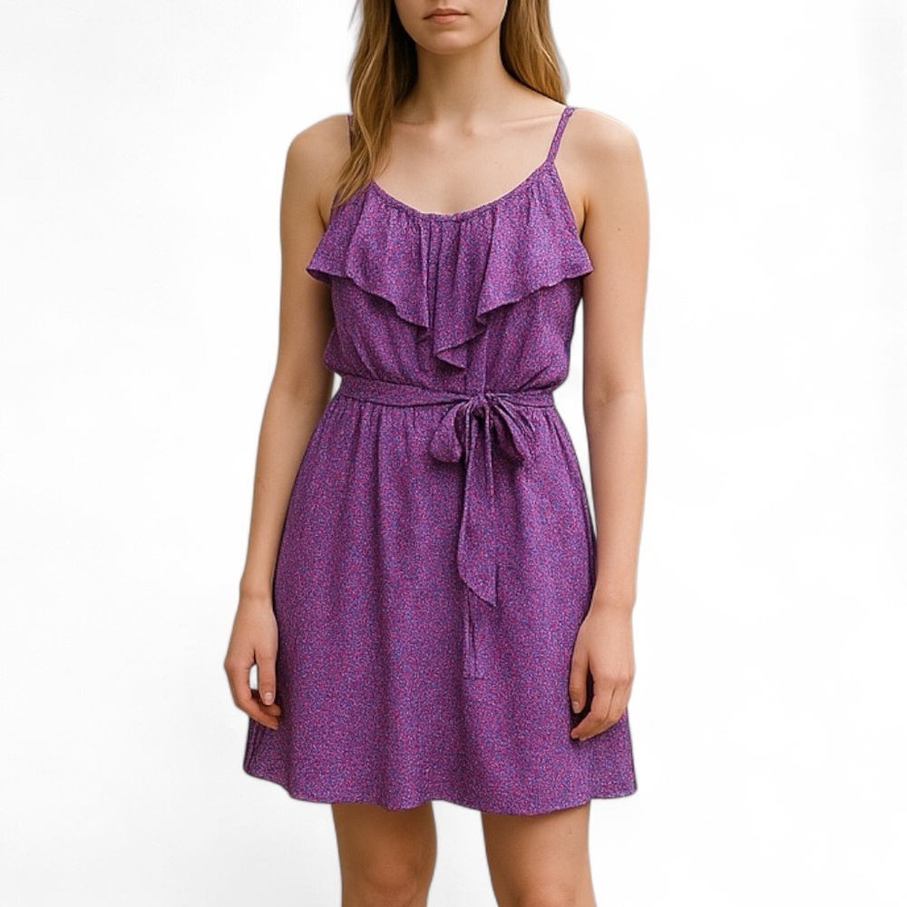 Rebecca Taylor Silk Ruffled Dress Medium